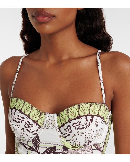 Tory Burch White Printed Swimsuit