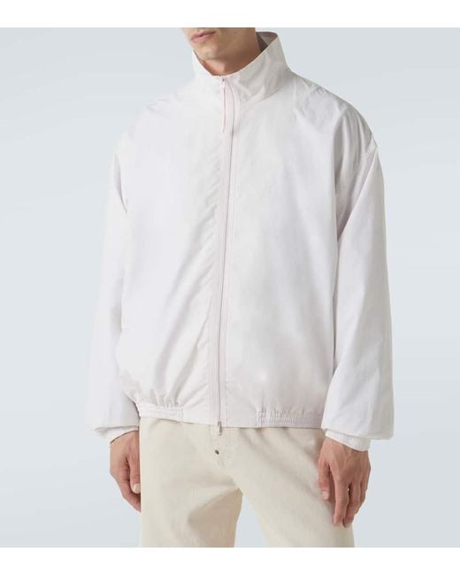 Acne White Technical Cotton-Blend Jacket for men