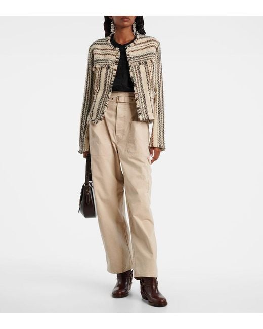 Isabel Marant Multicolor Izaria Cotton And Wool-Blend Jacket