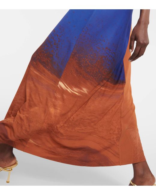 Robe midi Acacia imprimee Jonathan Simkhai en coloris Blue