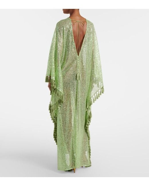 ‎Taller Marmo Green Absolutely Ooo Embellished Kaftan
