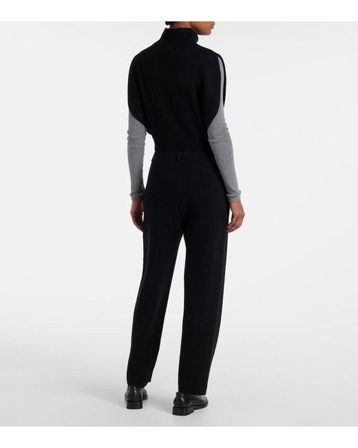 Lisa Yang Blue Sonya Cashmere Straight Pants