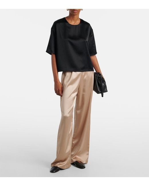 Leset Black Barb Satin T-Shirt