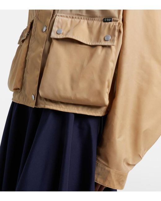 Prada Natural Re-Nylon Cropped Jacket