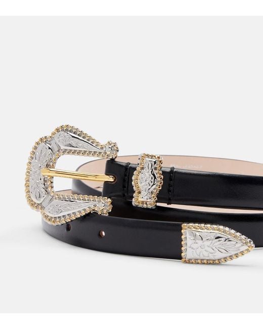 DEHANCHE Black Santo Leather Belt