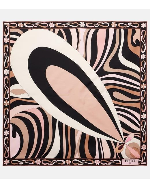 Foulard Marmo Maddalena En Soie Emilio Pucci en coloris Black