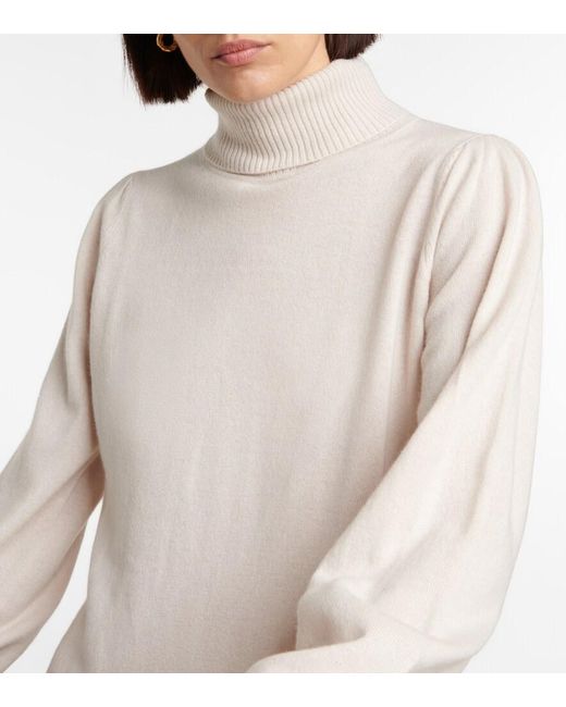 Jardin Des Orangers Natural Wool And Cashmere Sweater Midi Dress