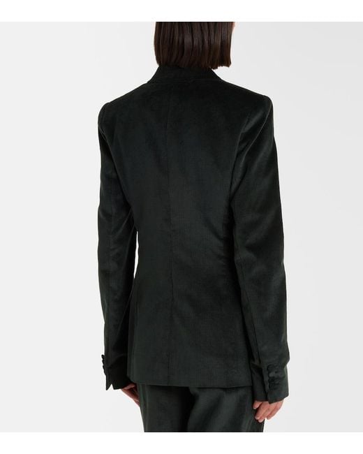 Gabriela Hearst Black Angela Cotton Corduroy Blazer