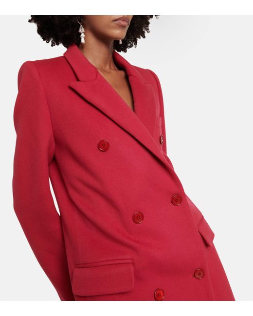 Isabel Marant Red Enarryli Wool And Cashmere Coat