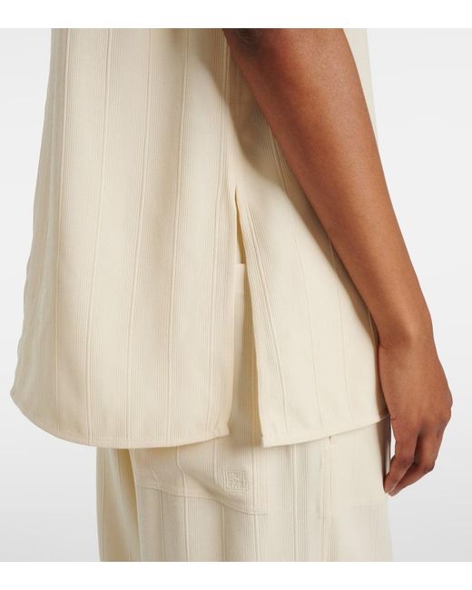 Totême  Natural Ribbed-Knit Tank Top