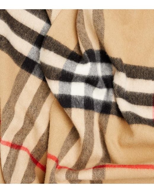 Burberry Natural Check Cashmere Scarf
