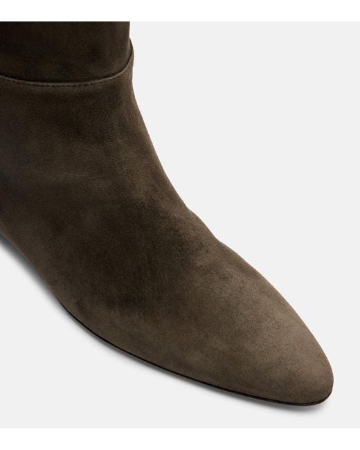 Gianvito Rossi Brown Suede Knee-High Boots