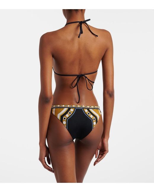 LaDoubleJ Black Sanctuary Printed Bikini Top