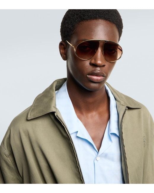 Loewe Metallic Signature Aviator Sunglasses for men