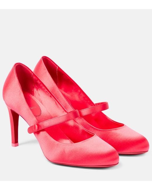 Christian Louboutin Pink Pumppie 85 Crepe Satin Pumps