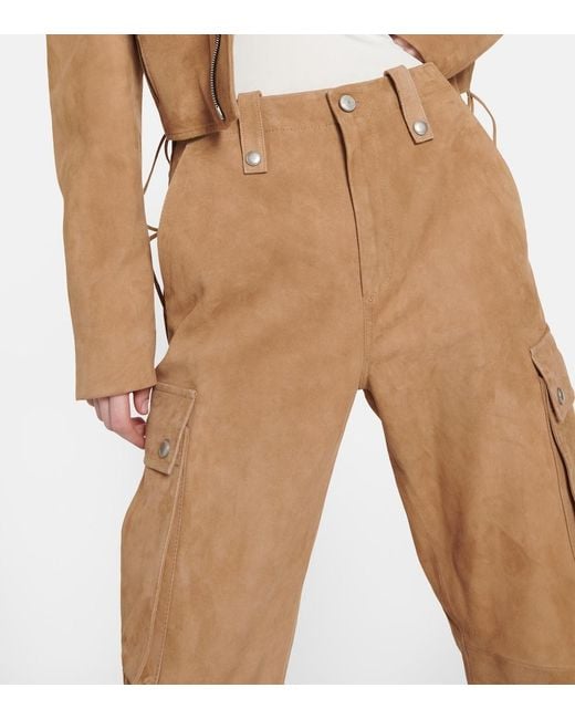 Magda Butrym Natural Suede Cargo Pants