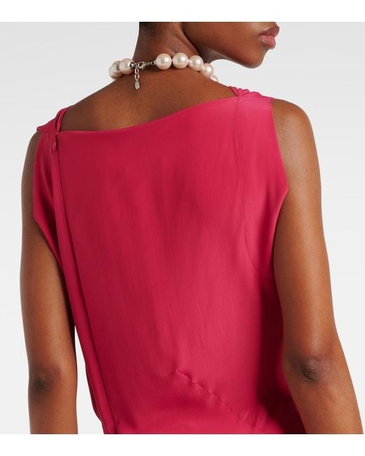 Vivienne Westwood Pink Fond Draped Midi Dress