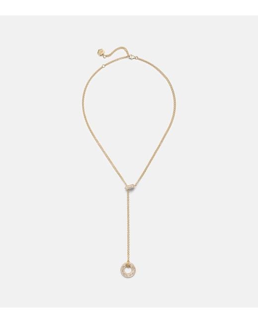 SHAY White Orbit 18Kt Lariat Necklace With Diamonds
