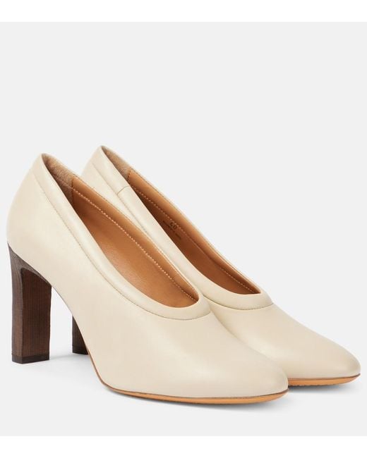 Tod's Natural 90 Leather Pumps