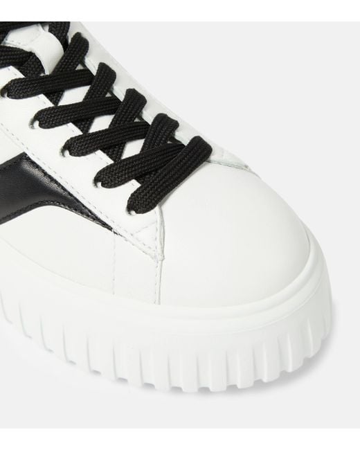 Hogan White H-stripes Plataform Sneakers