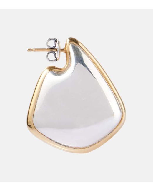 Orecchini Fin Small di Bottega Veneta in White