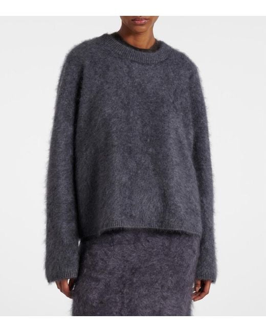 Lisa Yang Blue Natalia Oversized Cashmere Sweater