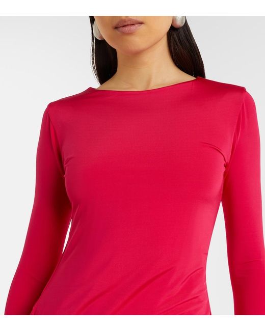 Cala De La Cruz Eres Gathered Jersey Maxi Dress