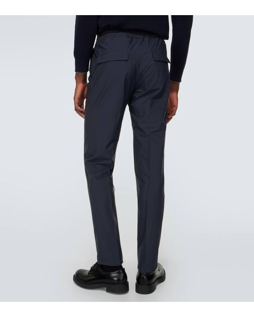 Incotex Blue Cotton-blend Slim Pants for men