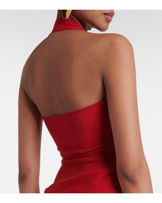 Robe Longue En Soie Et Coton AYA MUSE en coloris Red