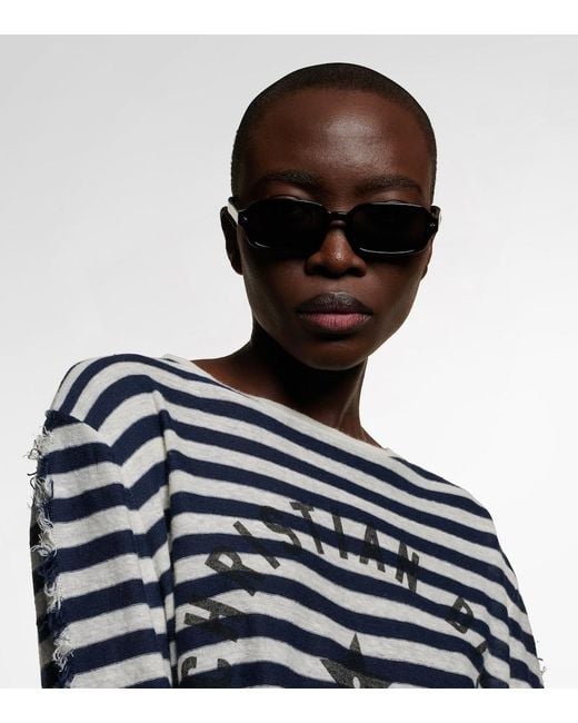 Dior Brown Diorpacific S3I Rectangular Sunglasses