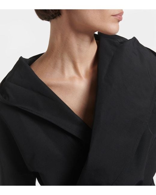 Alaïa Black Hooded Wrap Jacket