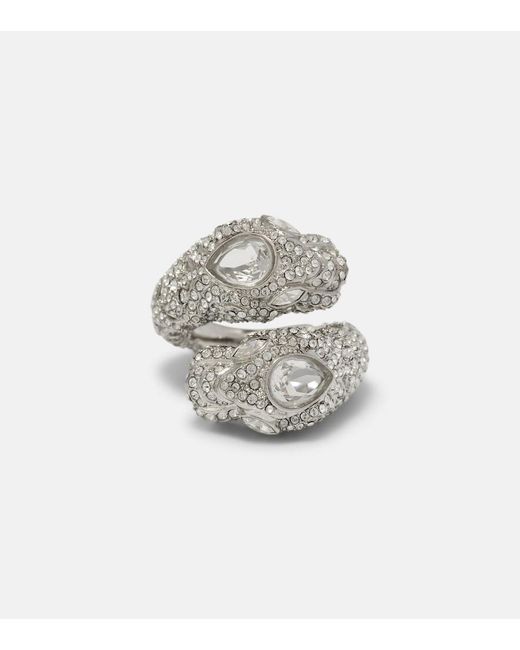 Gucci White Ring Dionysus Mit Kristallen