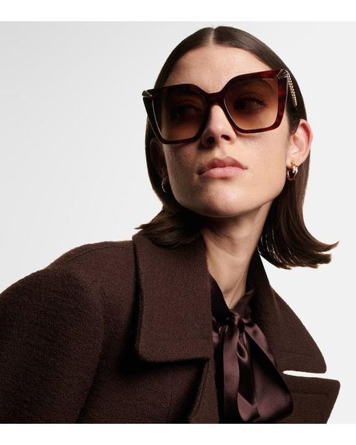 BVLGARI Brown Eckige Sonnenbrille Serpenti Viper