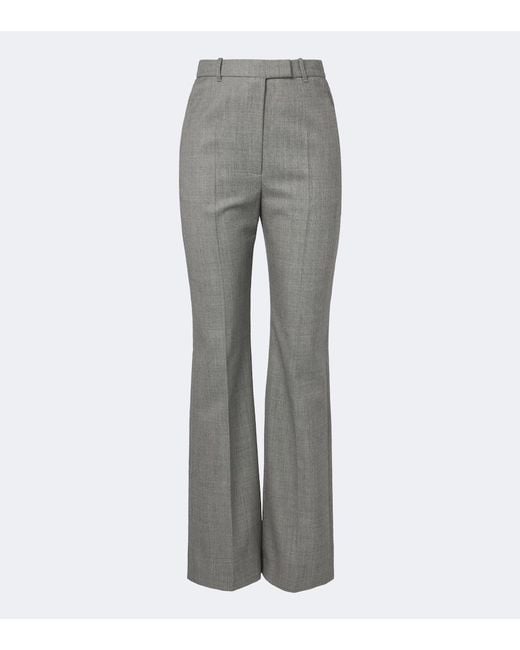 McQueen Gray Wool Straight Pants