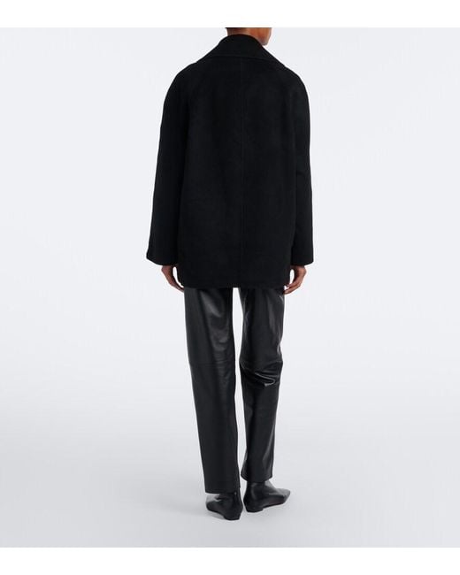Loulou de Saison Gray Cobe Leather Straight Pants