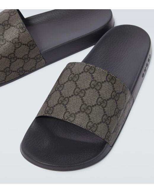 Gucci Herrenpantolette Mit GG in Gray für Herren