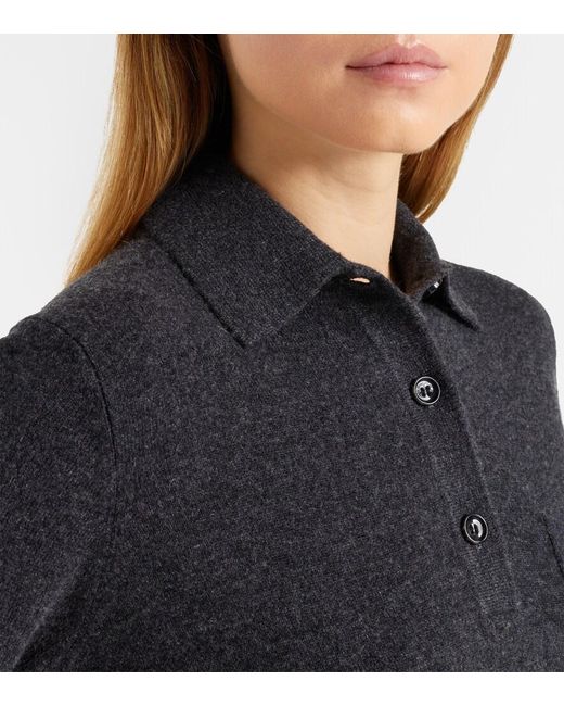 Jardin Des Orangers Black Wool And Cashmere Polo Sweater