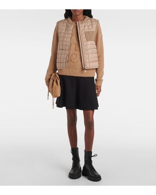 Moncler Natural Cotton-Blend Down Vest