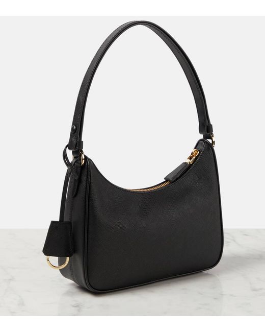 Prada Black Re-Edition Mini Leather Shoulder Bag