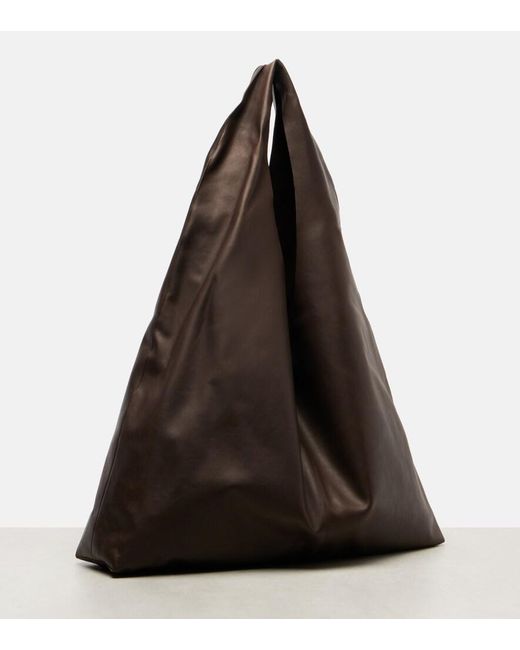 The Row Brown Schultertasche New Bindle Aus Leder