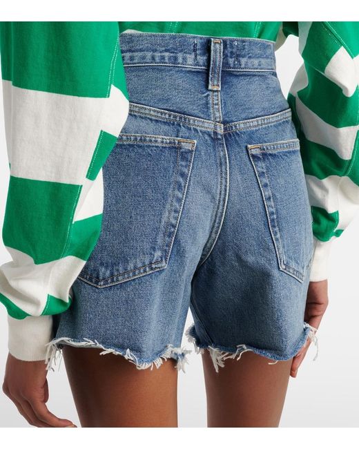 Agolde Blue Nye Denim Shorts