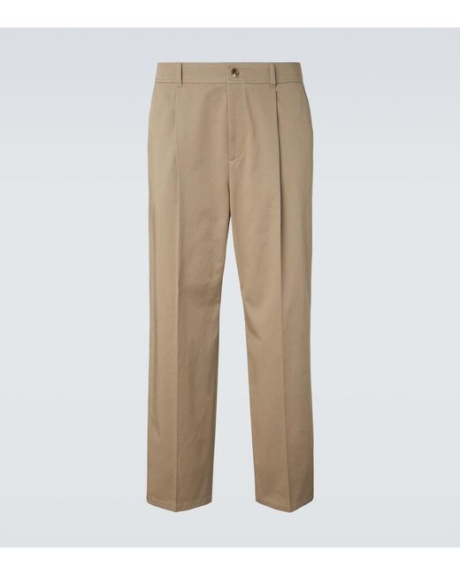 Valentino Natural Cotton Straight Pants for men
