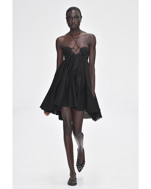 Nensi Dojaka Black Cutout Minidress