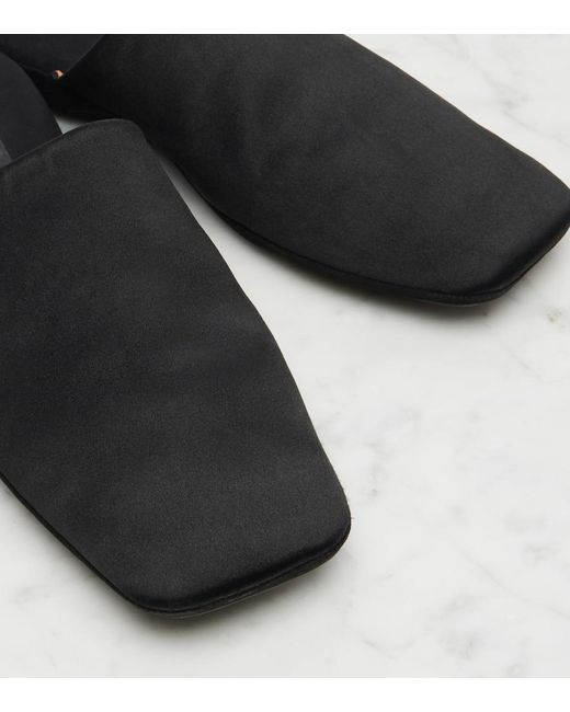 Calvin Klein Black Slippers Hugh Aus Satin