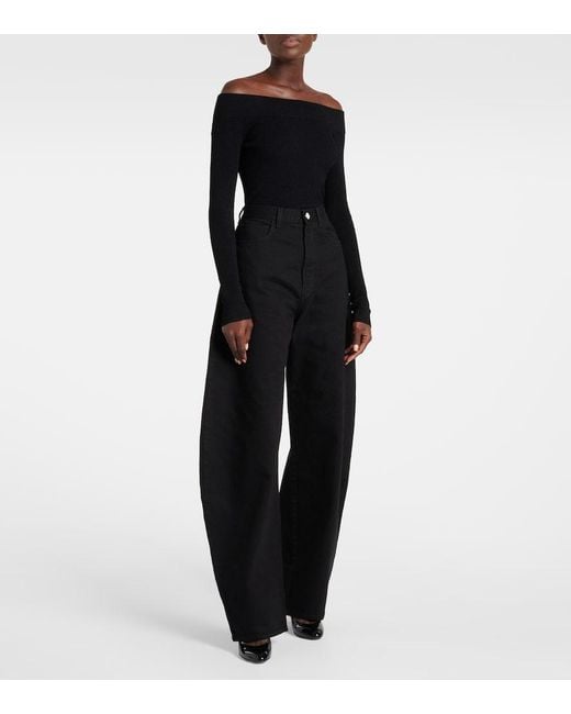 Alaïa Black Ribbed Bodysuit