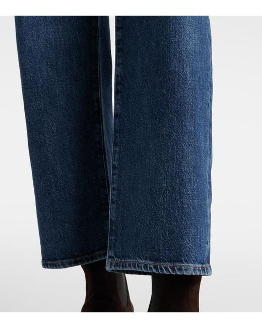 Agolde Blue Harper Crop Straight Jeans