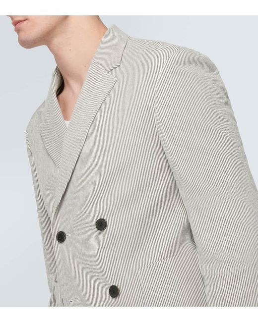 Dries Van Noten White Cotton Blazer for men