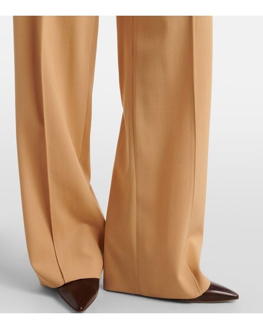Wardrobe NYC Natural Rhw Wool Wide-Leg Pants
