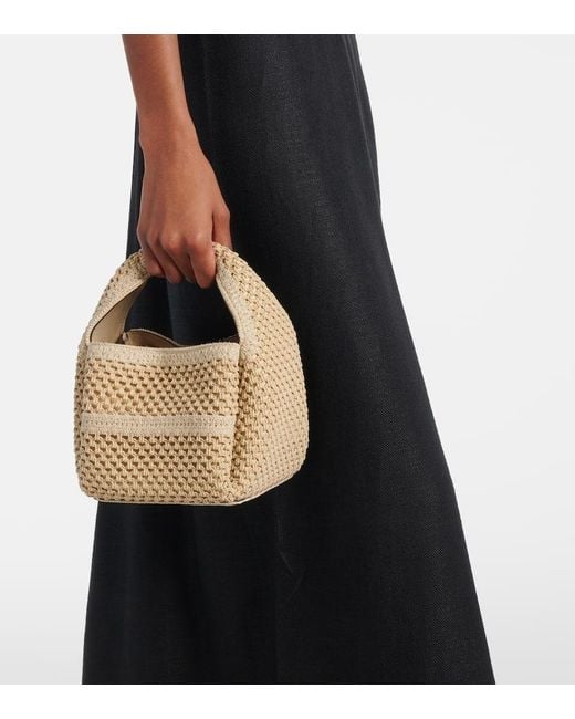 Totême  Natural Tote Bucket Petite Aus Haekelstrick