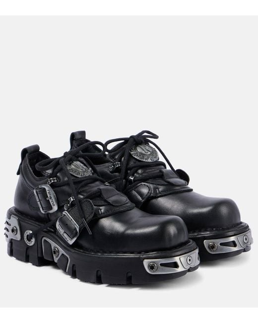 Rabanne Black X New Rock Embellished Leather Boots